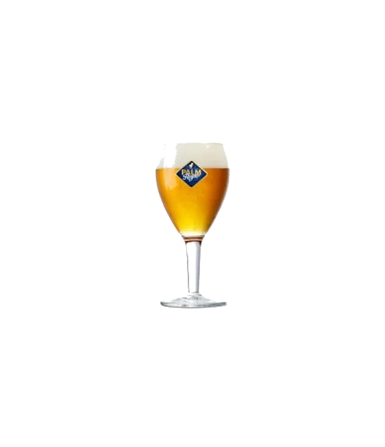 Palm Royale voetglas, fles bij slijterij t Bockje in Bathmen