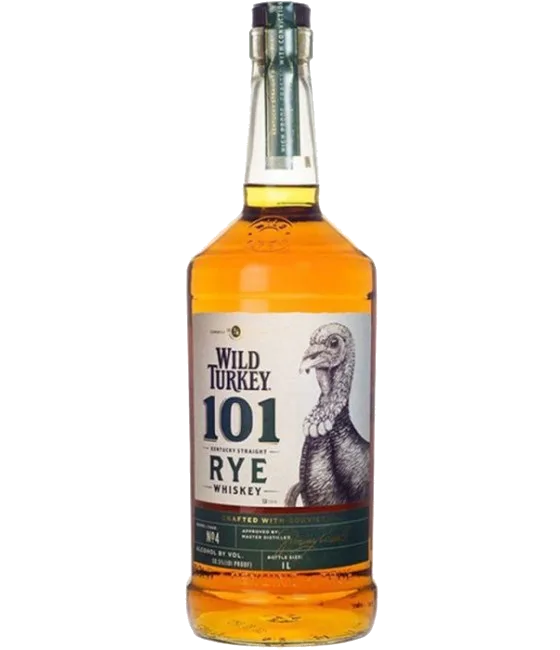 Wild Turkey 101 Rye Whiskey, fles bij slijterij t Bockje in Bathmen
