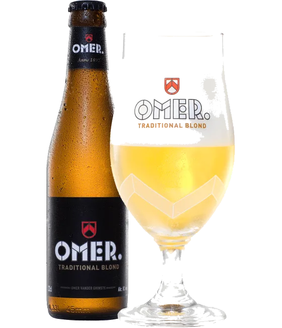 Omer Blond 33 cl, fles bij slijterij t Bockje in Bathmen