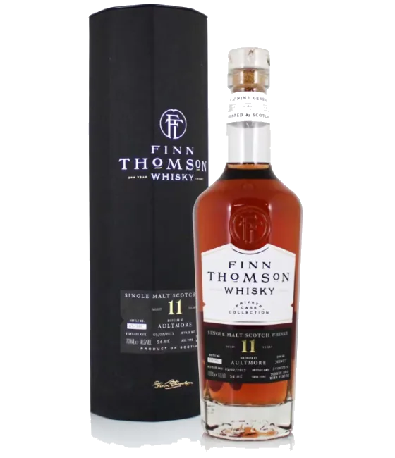 Finn Thomson Aultmore 2013 11 Years Old, fles bij slijterij t Bockje in Bathmen