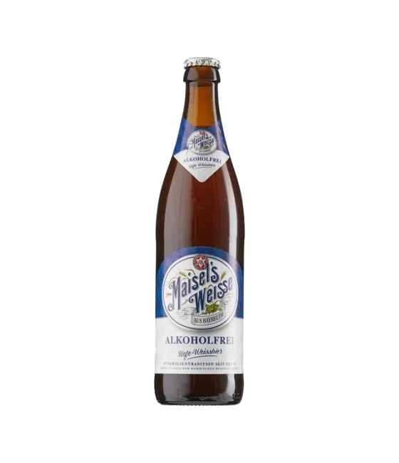 Maisel’s Weisse Alkoholfrei, fles bij slijterij t Bockje in Bathmen