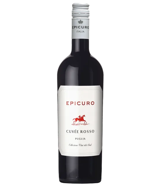 Epicuro Cuvée Rosso di Puglia, fles bij slijterij t Bockje in Bathmen