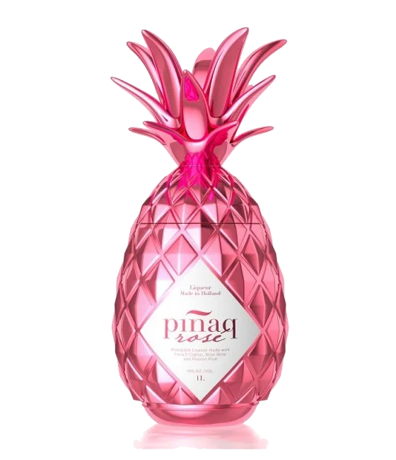 Piñaq Liqueur Rosé, fles bij slijterij t Bockje in Bathmen