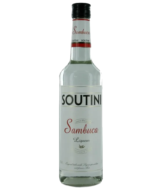 Soutini Sambuca, fles bij slijterij t Bockje in Bathmen