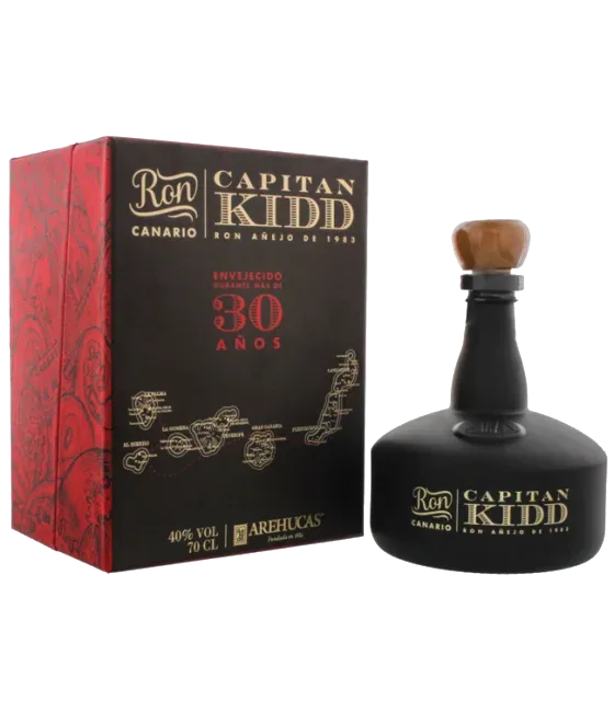 Ron Arehucas 30 Years Old Capitan Kidd, fles bij slijterij t Bockje in Bathmen