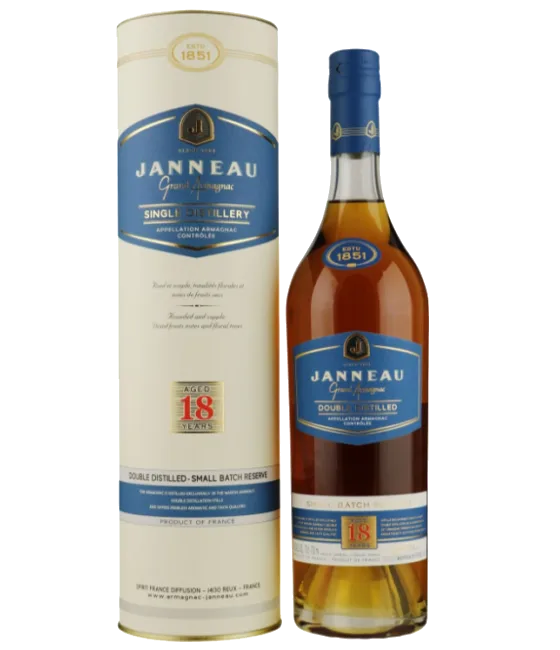 Janneau Armagnac 18 Years Old, fles bij slijterij t Bockje in Bathmen
