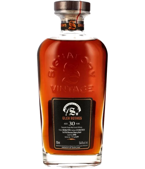 Signatory Cask Strength Collection Glenrothes 30 Years Old #6980, fles bij slijterij t Bockje in Bathmen