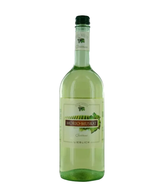 P. Mertes Morio Muskat, fles bij slijterij t Bockje in Bathmen