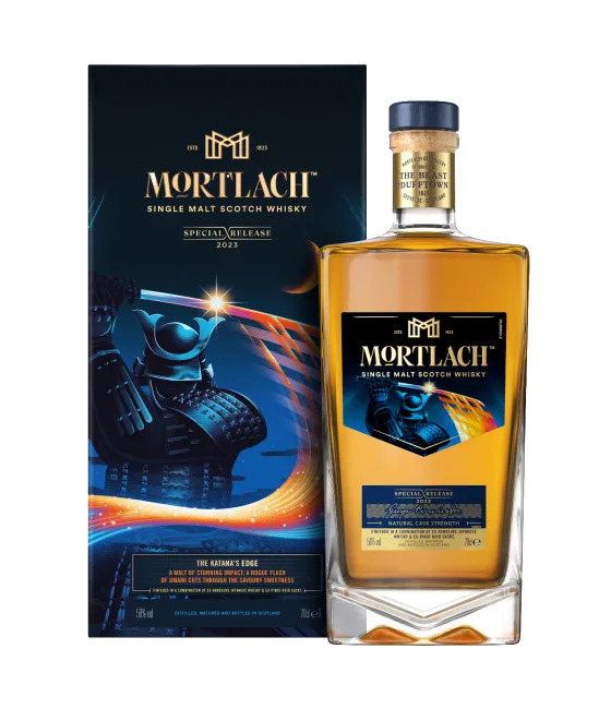 Mortlach The Katana’s Edge Diageo Special Releases 2023, fles bij slijterij t Bockje in Bathmen