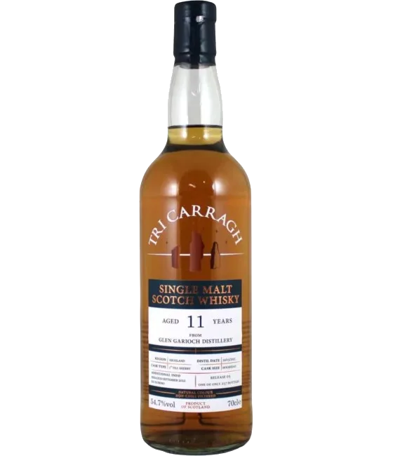 Tri Carragh Glen Garioch 11 Years Old 2013, fles bij slijterij t Bockje in Bathmen