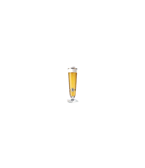 Warsteiner voetglas, fles bij slijterij t Bockje in Bathmen