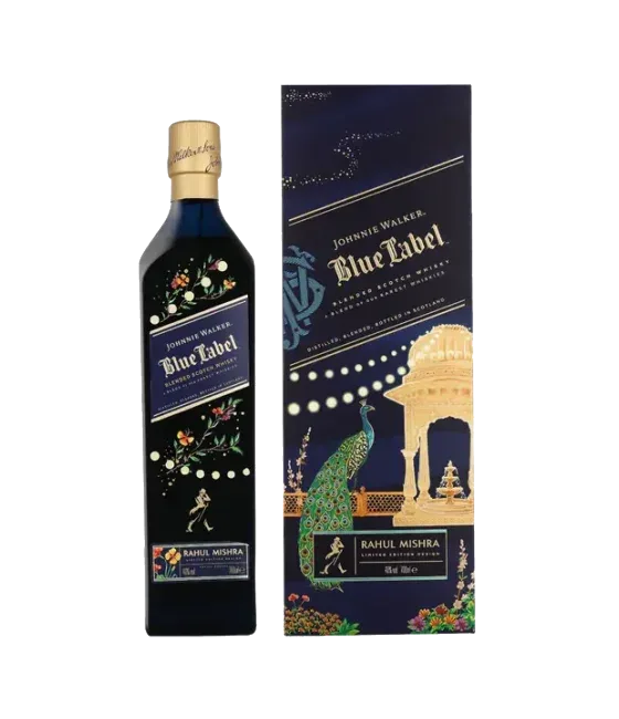 Johnnie Walker Blue Label Rahul Mishra Diwali Edition + GB, fles bij slijterij t Bockje in Bathmen