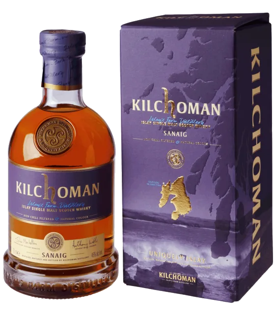 Kilchoman Sanaig, fles bij slijterij t Bockje in Bathmen