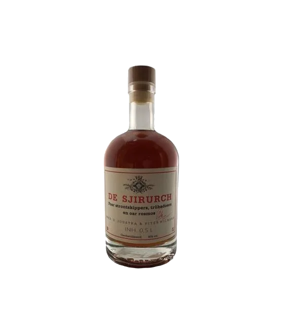 De Sjirurch Beerenburg, fles bij slijterij t Bockje in Bathmen