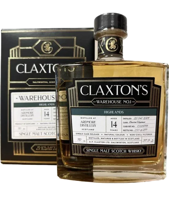 Claxton’s Warehouse No.1 Ardmore 14 Years Old Highlands, fles bij slijterij t Bockje in Bathmen