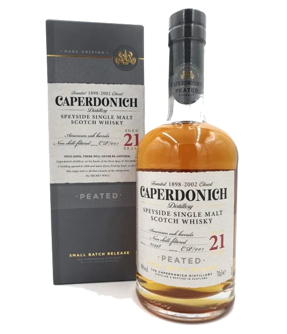CAPERDONICH 21 Years Old Peated CP/001, fles bij slijterij t Bockje in Bathmen