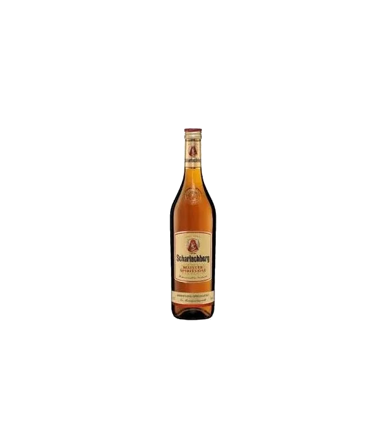 Scharlachberg Brandy, fles bij slijterij t Bockje in Bathmen