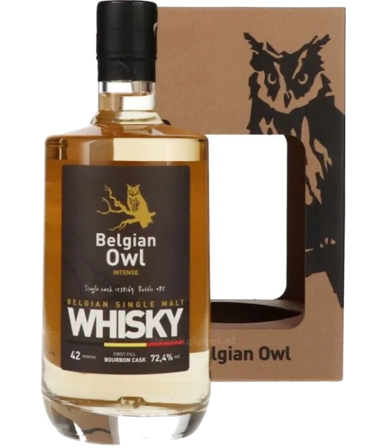 The Belgian Owl Intense Cask 1513665, fles bij slijterij t Bockje in Bathmen