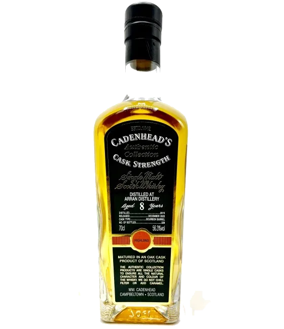 Cadenhead’s Cask Strength Arran 8 Years Old, fles bij slijterij t Bockje in Bathmen