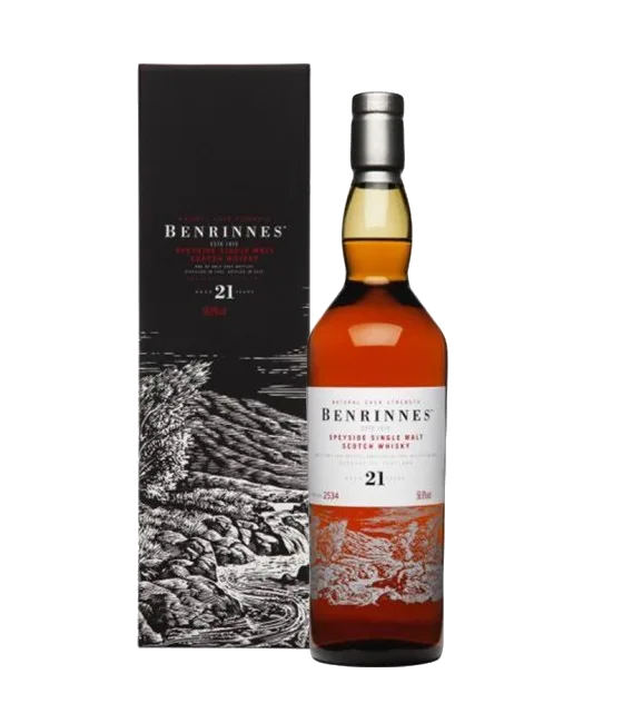 Benrinnes 21 Years Old Speyside Single Maltwhisky, fles bij slijterij t Bockje in Bathmen