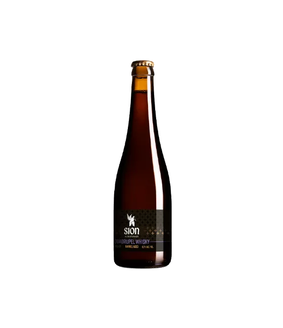 Sion Barrel Aged Quadrupel Whisky, fles bij slijterij t Bockje in Bathmen