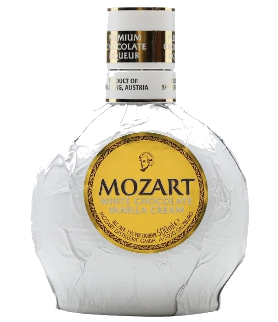 Mozart White Chocolate, fles bij slijterij t Bockje in Bathmen
