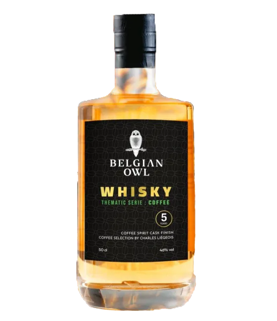 The Belgian Owl 5 Years Old Thematic Series Coffee Finish, fles bij slijterij t Bockje in Bathmen