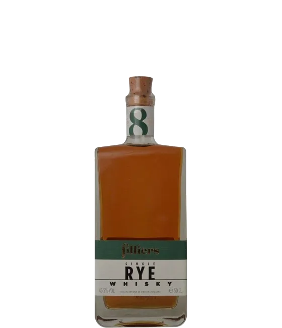 Filliers Single Rye Whisky 8 Years Old, fles bij slijterij t Bockje in Bathmen