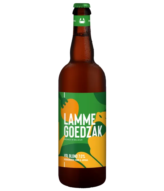 Scheldebrouwerij Lamme Goedzak Blond, fles bij slijterij t Bockje in Bathmen
