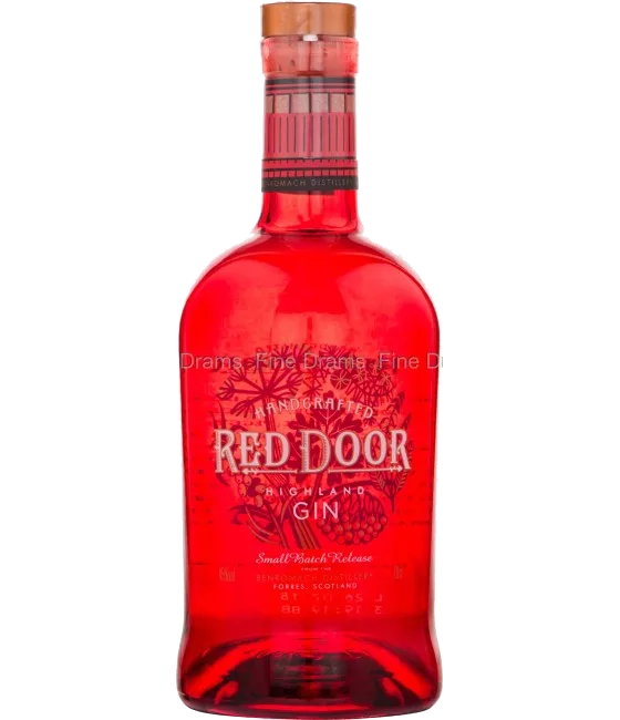 Red Door Highland Gin, fles bij slijterij t Bockje in Bathmen