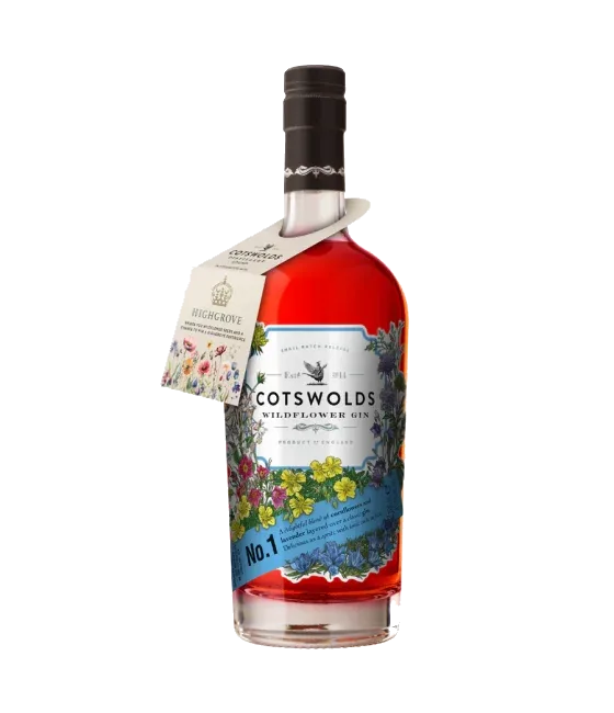 Cotswolds No.1 Wildflower Gin, fles bij slijterij t Bockje in Bathmen
