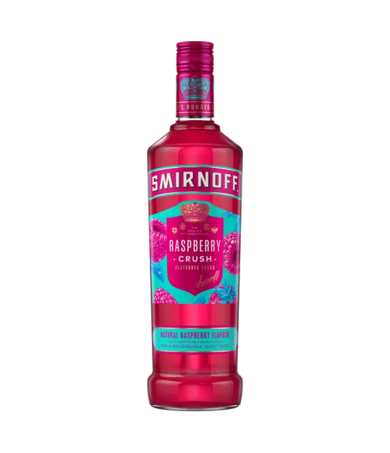 Smirnoff Raspberry Crush, fles bij slijterij t Bockje in Bathmen