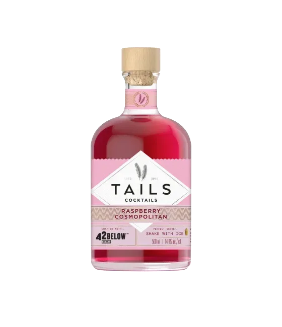 Tails Cocktails Raspberry Cosmopolitan, fles bij slijterij t Bockje in Bathmen
