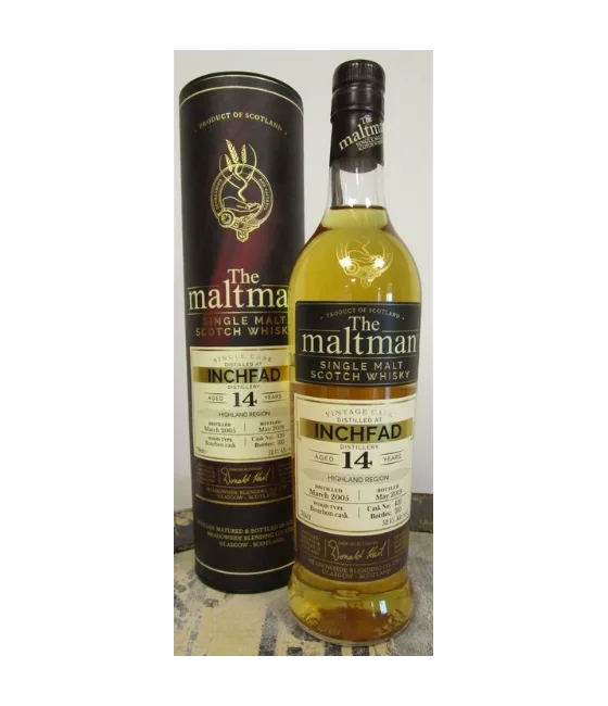 THE MALTMAN Inchfad 2005 Vintage Cask 14 years old, fles bij slijterij t Bockje in Bathmen