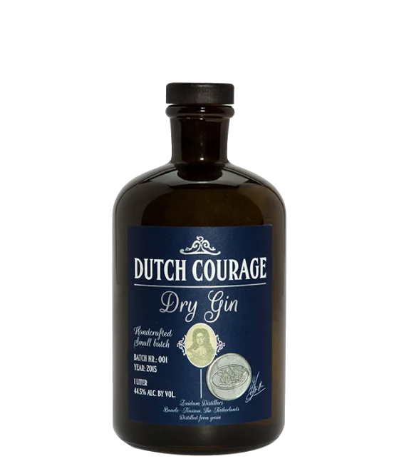 Zuidam Dutch Courage Dry Gin, fles bij slijterij t Bockje in Bathmen