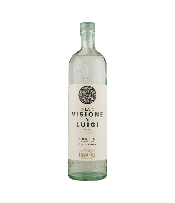 Francoli Grappa La Visione Di Luigi, fles bij slijterij t Bockje in Bathmen