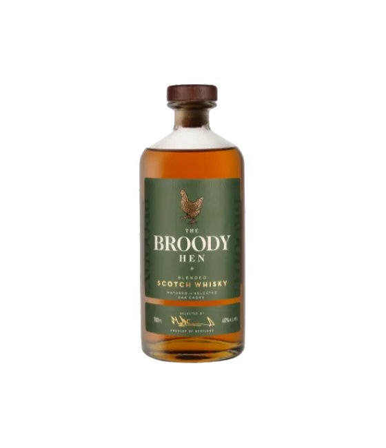The Broody Hen Blended Scotch Whisky, fles bij slijterij t Bockje in Bathmen