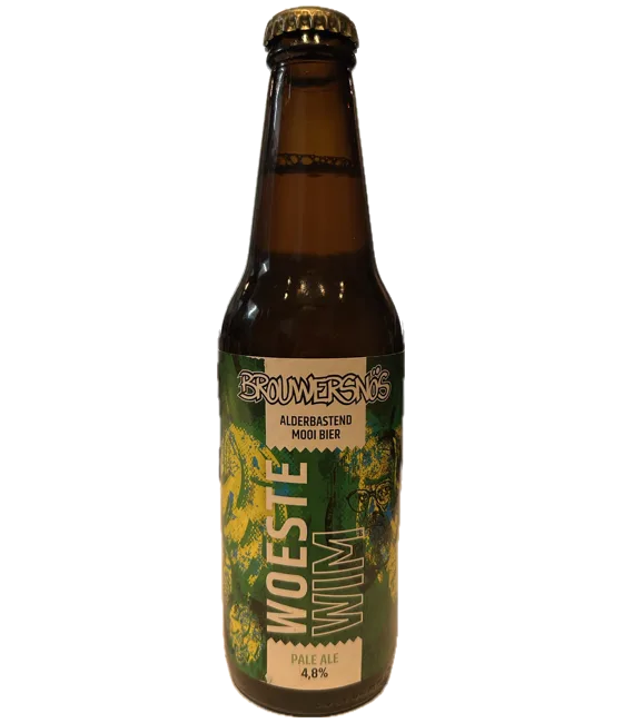 Brouwersnos Woeste Wim, fles bij slijterij t Bockje in Bathmen