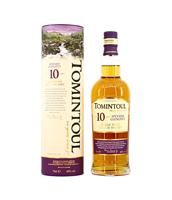 Tomintoul Speyside 10 Years Old, fles bij slijterij t Bockje in Bathmen