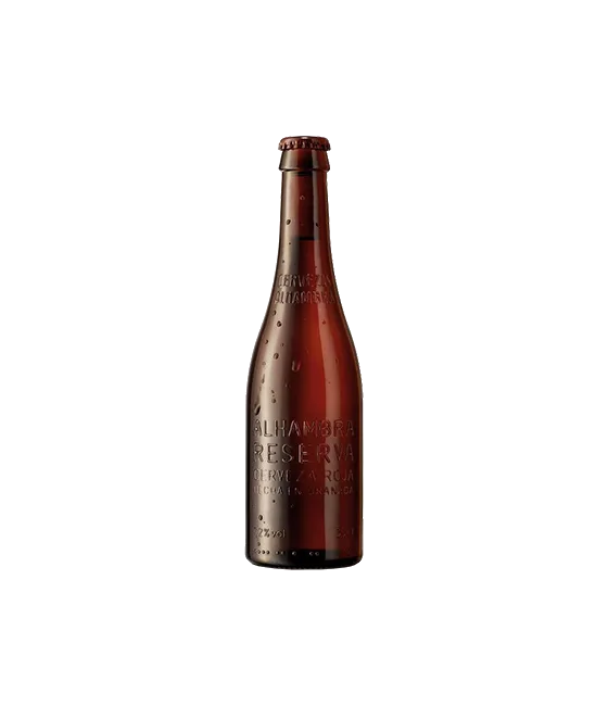 Alhambra Reserva Roja Bock, fles bij slijterij t Bockje in Bathmen