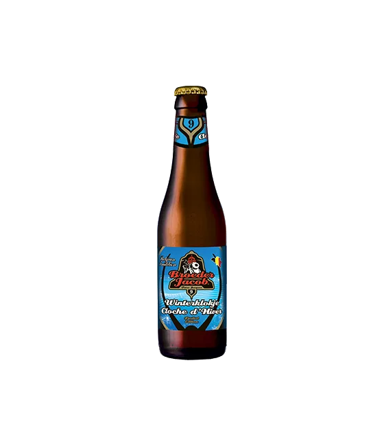 Broeder Jacob Winterklokje, fles bij slijterij t Bockje in Bathmen
