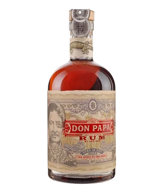 Don Papa Rum, fles bij slijterij t Bockje in Bathmen