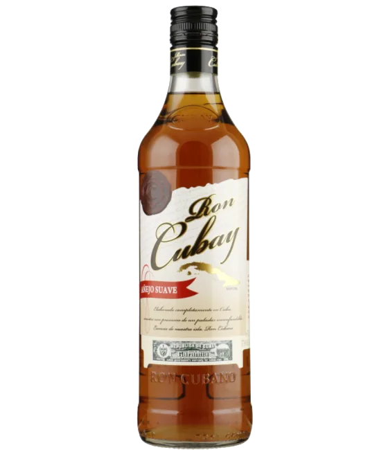 Ron Cubay Añejo Suave Rum, fles bij slijterij t Bockje in Bathmen