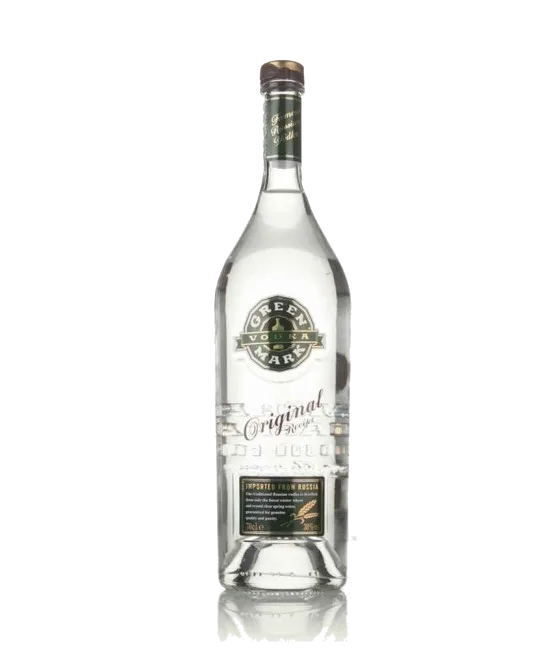 Green Mark Russian Vodka, fles bij slijterij t Bockje in Bathmen