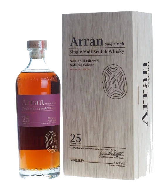 Arran Single Malt 25 Years Old, fles bij slijterij t Bockje in Bathmen