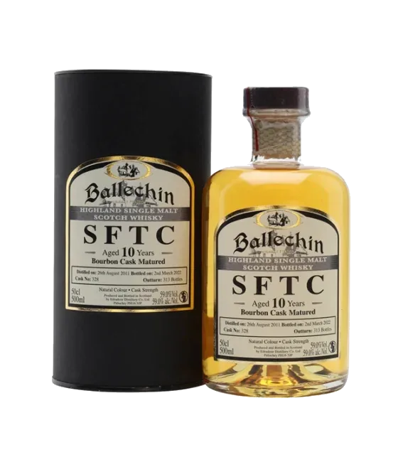 Ballechin 2011 10 Years Old Straight From The Cask Bourbon, fles bij slijterij t Bockje in Bathmen