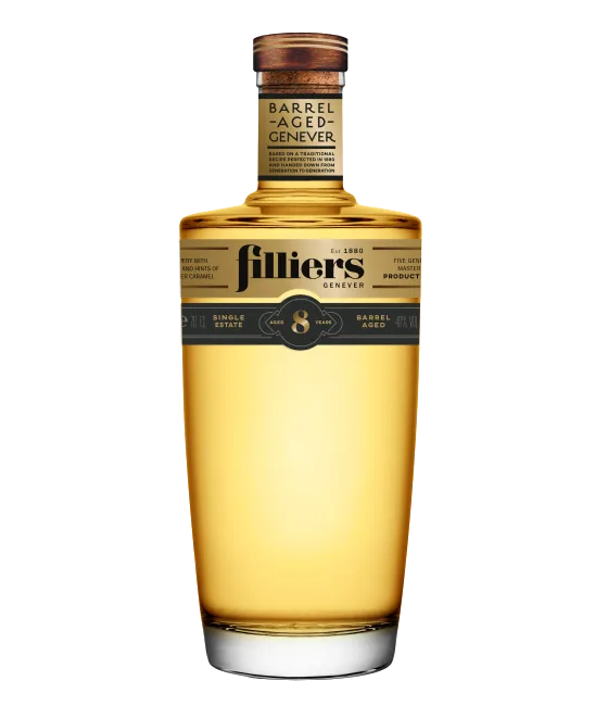 Filliers Barrel Aged Genever 8 Years Old, fles bij slijterij t Bockje in Bathmen