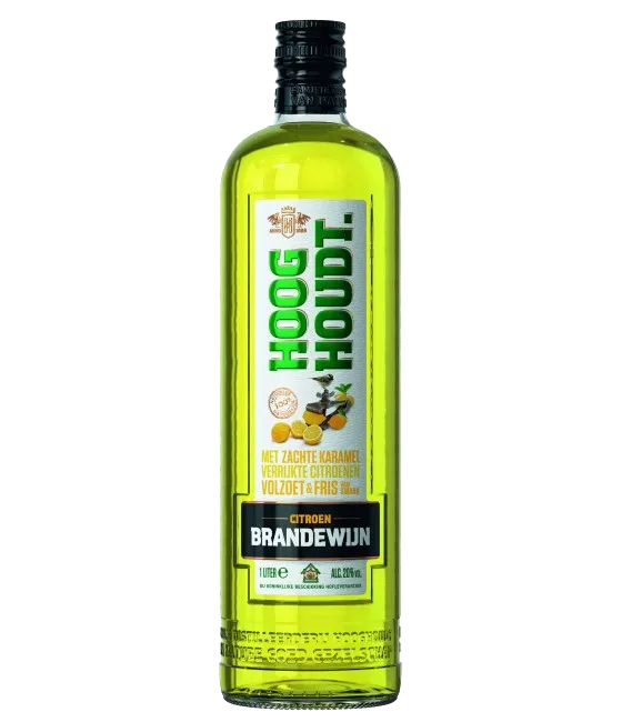 Hooghoudt Citroenbrandewijn, fles bij slijterij t Bockje in Bathmen