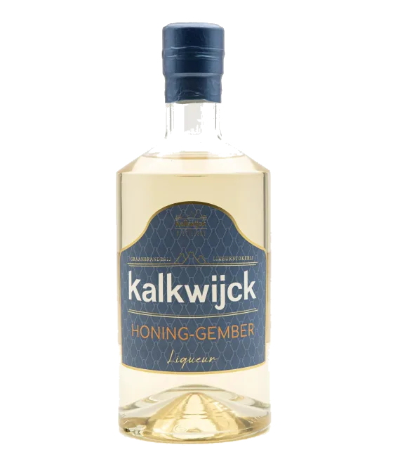 Kalkwijck Honing-Gemberlikeur, fles bij slijterij t Bockje in Bathmen