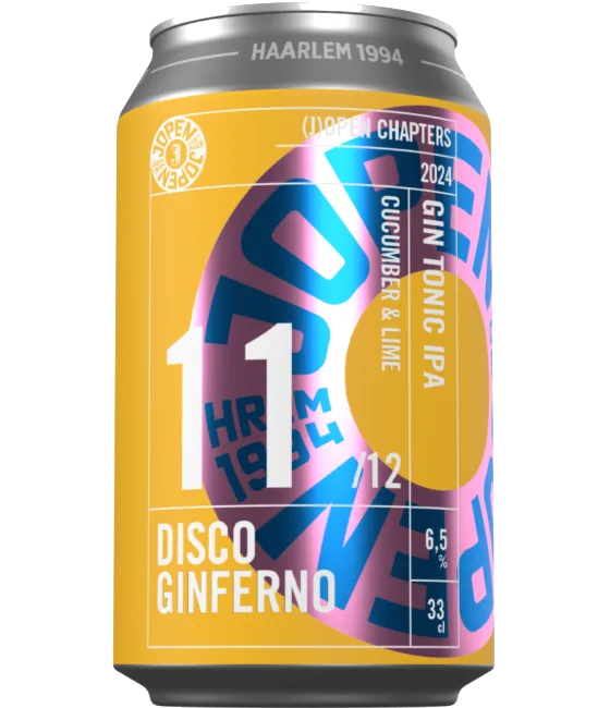 Jopen Chapter 11/12 ‘24 Disco Ginferno, fles bij slijterij t Bockje in Bathmen
